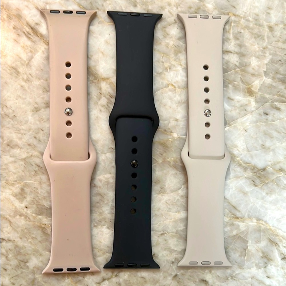 Apple Black, Beige & Pink Wristbands for Smartwatches